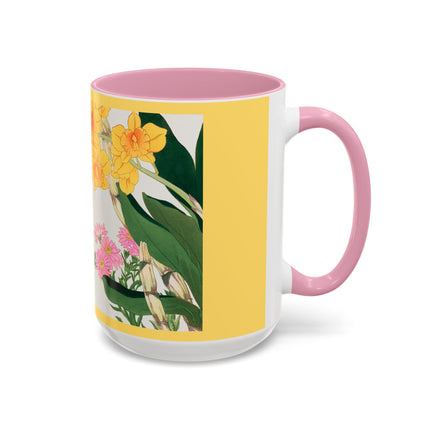 Golden Bow Orchid by Tanigami Kônan Colorful Mugs (11oz, 15oz)