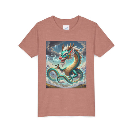 Tibetan Dragon in Battle Youth Short Sleeve Tee