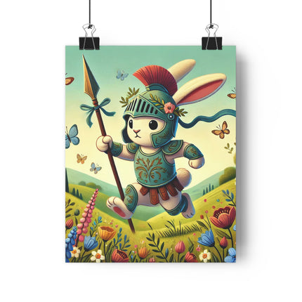 Rabbit Gladiator Giclée Art Print
