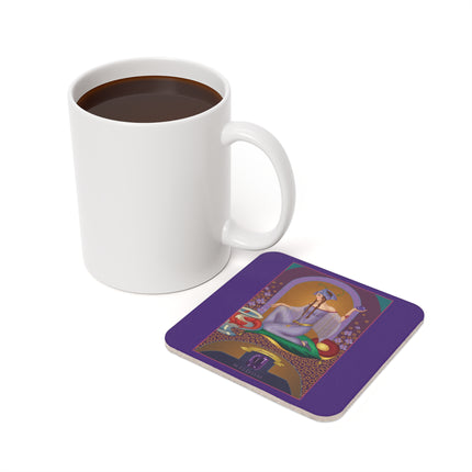 Aquarius Zodiac Design – February & Amethyst | Cork Back Coaster