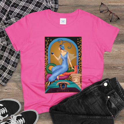 September & Sapphire (from the Gem Series) by Sofia Chiostri Women's Midweight Cotton Tee