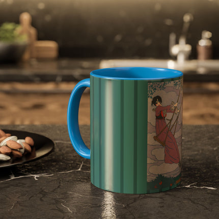 La balançoire by Georges Lepape Colorful Mugs (11oz, 15oz)