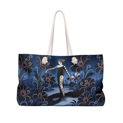 🖤💎 The Midnight Jeweled Garden Dancer Weekender Bag – Art Deco Fashion Elegance