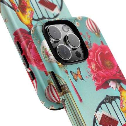 Reading In A Painted Garden Phone Cases