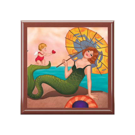 Mermaid with Parasol and Cupid by George Barbier Jewelry Box