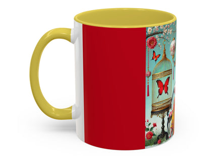 Reading in a Painted Garden Colorful Mugs (11oz, 15oz)