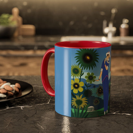 The Secret Language Of Flowers Colorful Mugs – Art Deco Botanical Elegance