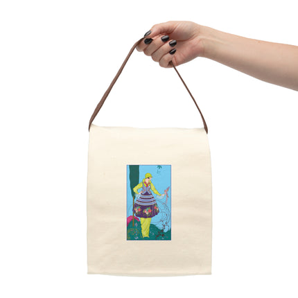 Exquisite Elegance by Umberto Brunelleschi Canvas Lunch Bag With Strap