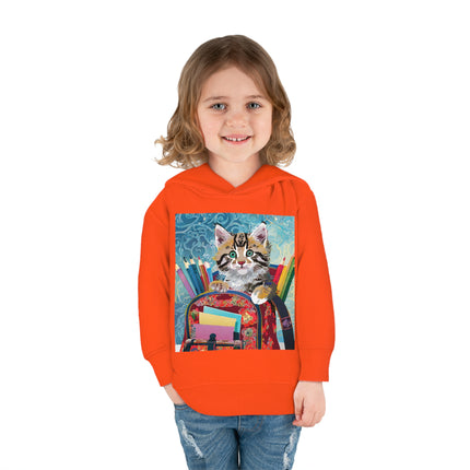 Whiskered Wanderings Toddler Pullover Fleece Hoodie