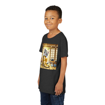 Playful Kitten in the Tea Room Youth Short Sleeve Tee