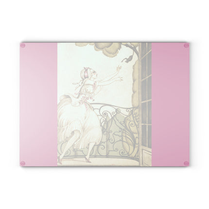 Sur talons rouges (On Red Heels) pl 02 by Gerda Wegener Glass Cutting Board