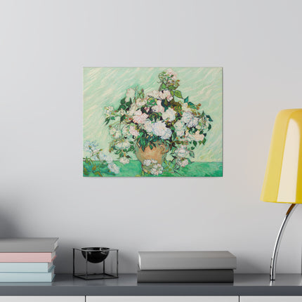 Roses by Vincent Van Gogh Matte Canvas, Stretched, 0.75"