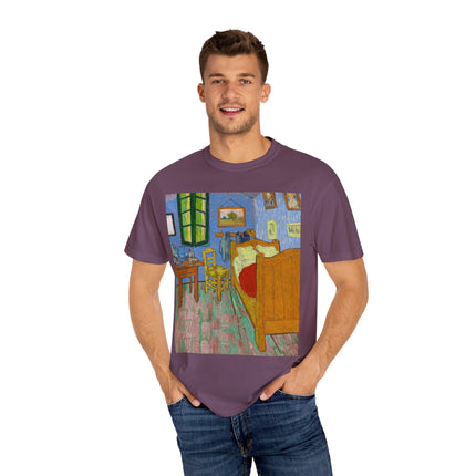The Bedroom by Vincent van Gogh Unisex Garment-Dyed T-shirt