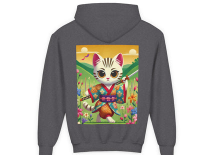 Samurai Kitten Youth Heavy Blend Hooded Sweatshirt