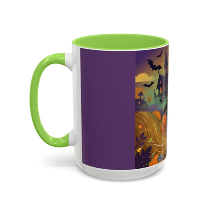 🌙🎃 The Scarecrow Of Haunted Hollow Colorful Mug – Whimsical Halloween Mystery