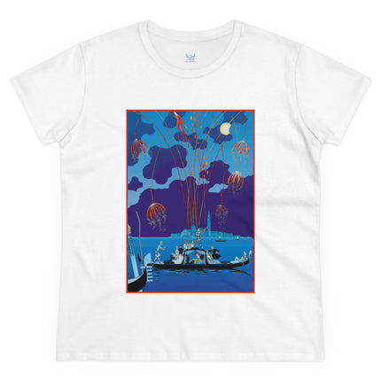 Fireworks in Venice by George Barbier Women's Midweight Cotton Tee