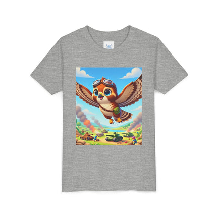 Red-Tailed Hawk in Battle Youth Short Sleeve Tee