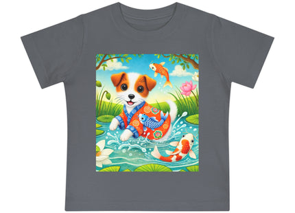 Koi Pond Puppy Baby Short Sleeve T-Shirt