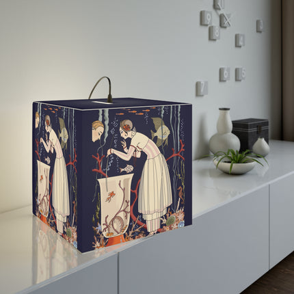 The Dazzling Little Fish by George Barbier Light Cube Lamp