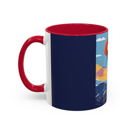 Beachside Promenade Colorful Mugs – Chic Summer Stroll & Coastal Glamour