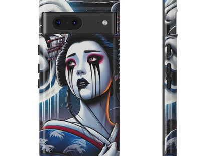 Geisha’s Black Ink Tears Phone Cases
