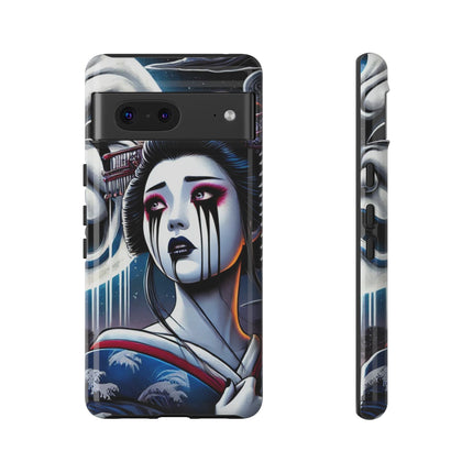 Geisha’s Black Ink Tears Phone Cases