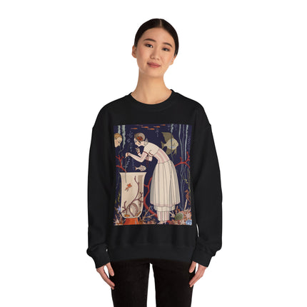 L'Etourdissant Petit Poisson (The Dazzling Little Fish) by George Barbier Heavy Blend™ Crewneck Sweatshirt
