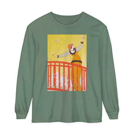 La Passerelle by Charles Martin Garment-dyed Long Sleeve T-Shirt