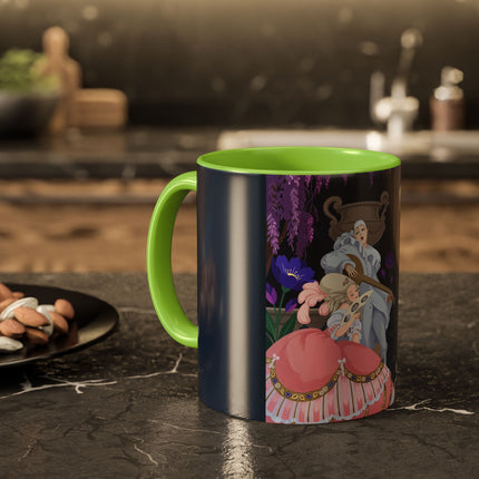The Moonlit Garden Serenade Colorful Mugs – Art Deco Musical Elegance