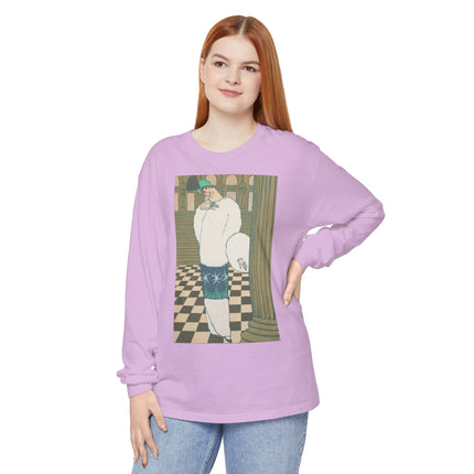 Les Hermines by Georges Lepape Garment-dyed Long Sleeve T-Shirt