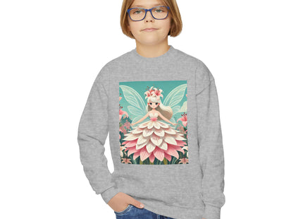 Lily Fairy in Bloom Youth Crewneck Sweatshirt