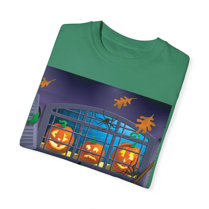 Whimsical Halloween Mischief Unisex Garment-Dyed T-shirt