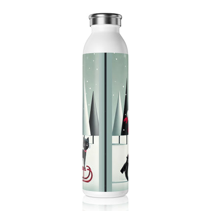Red Sled & Curious Cats Slim Water Bottle