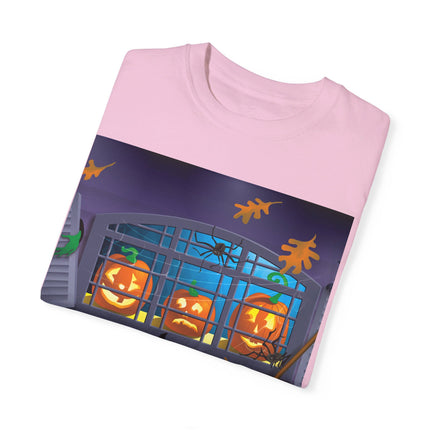 Whimsical Halloween Mischief Unisex Garment-Dyed T-shirt
