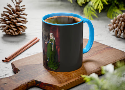 Arnolfini Portrait by Jan Van Eyck Colorful Mugs (11oz, 15oz)