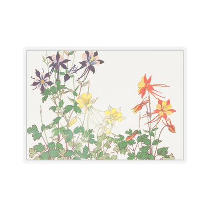 Aquilegia Flowers by Tanigami Kônan Kiss-Cut Stickers (4 Sizes)