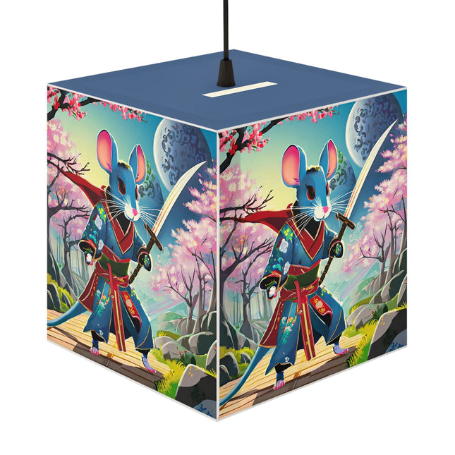 Cyber Samurai Rat Light Cube Lamp