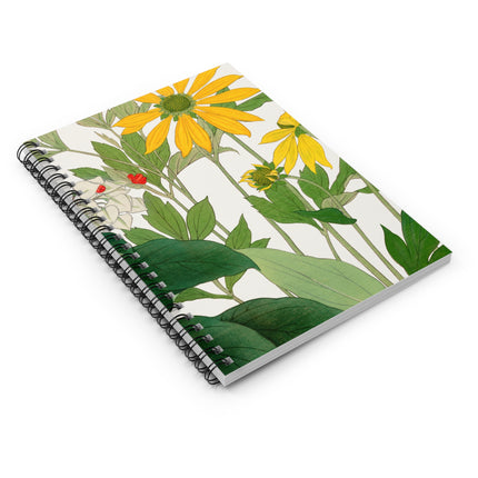 Clerodendrum & Rudbeckia by Tanigami Kônan Spiral Notebook - Ruled Line