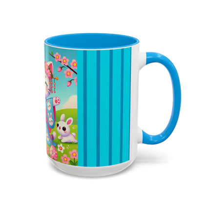 Springtime Kitten’s Easter Joy Colorful Mugs (11oz, 15oz)