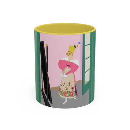 The Yellow Hat Colorful Mugs – 1920s Vogue Whimsy & Playful Elegance
