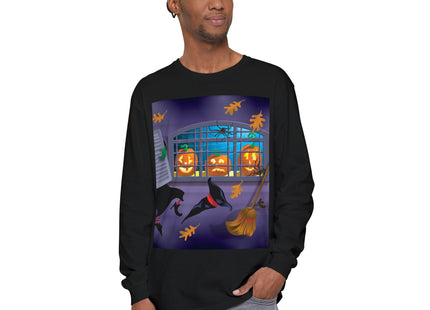 Whimsical Halloween Mischief Unisex Garment-dyed Long Sleeve T-Shirt