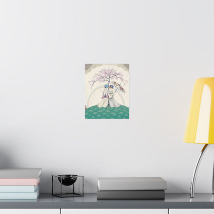 🌸🌈 The Ladies Of The Rainbow Garden Matte Vertical Poster – Art Deco Spring Romance
