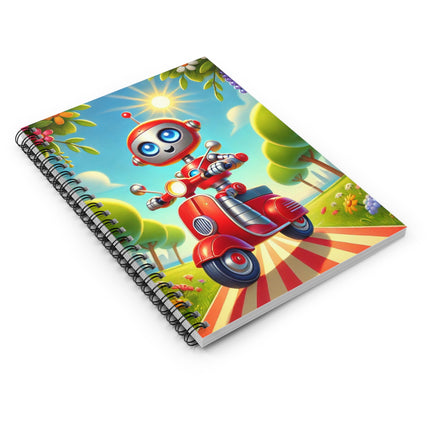 The Traveling Robot Spiral Notebook – Ruled Line