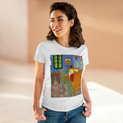 The Bedroom by Vincent van Gogh Women's Midweight Cotton Tee
