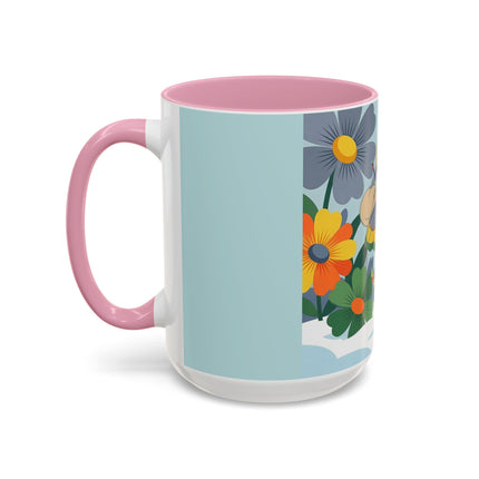 ❄️🌼 The Winter Flower Wanderer Colorful Mug – Colorful Art Deco Snow Fantasy