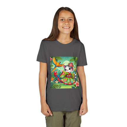 Parrot Dance of the Geisha Kitten Youth Short Sleeve Tee