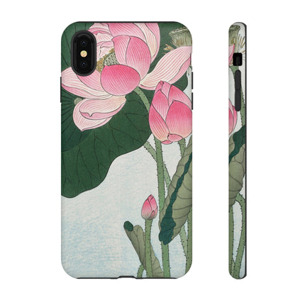 Blooming Lotus Flowers by Ohara Koson Phone Cases