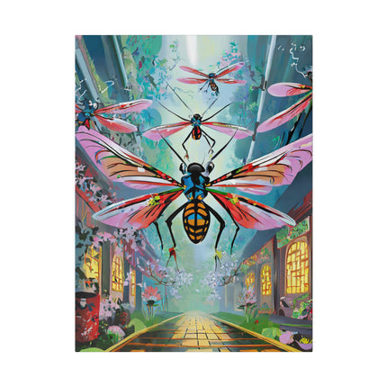 Neon Swarm Matte Canvas, Stretched, 0.75"