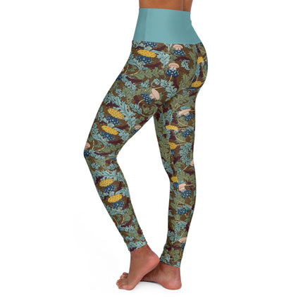 Thistles by Maurice Pillard Verneuil High Waisted Yoga Leggings (AOP)