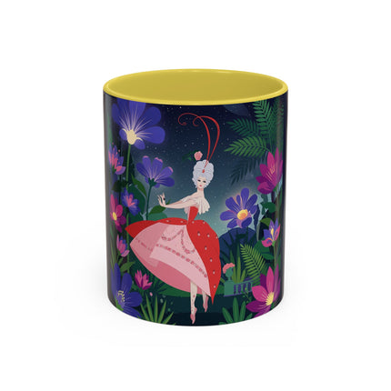 Moonlight Waltz Among The Blossoms Colorful Mugs – Art Deco Floral Enchantment
